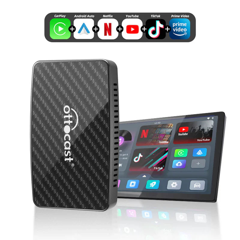 Ottocast Pro 2025 - Streaming/Canais Abertos/Android Auto/Apple CarPlay