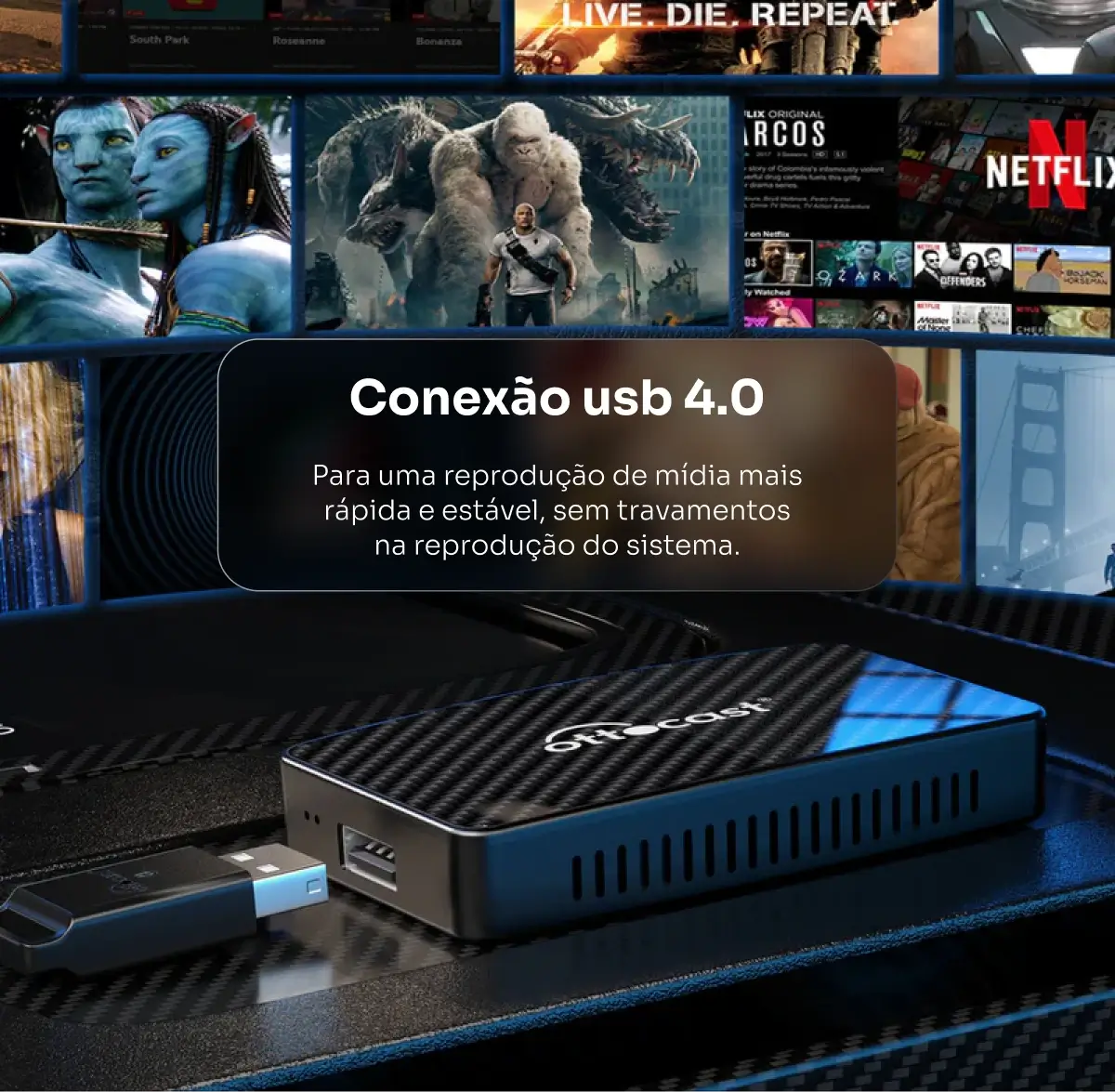 Ottocast Pro 2025 - Streaming/Canais Abertos/Android Auto/Apple CarPlay